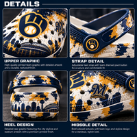 MIL Skyline Splatter - Ballpark Blue and Gold Clogs