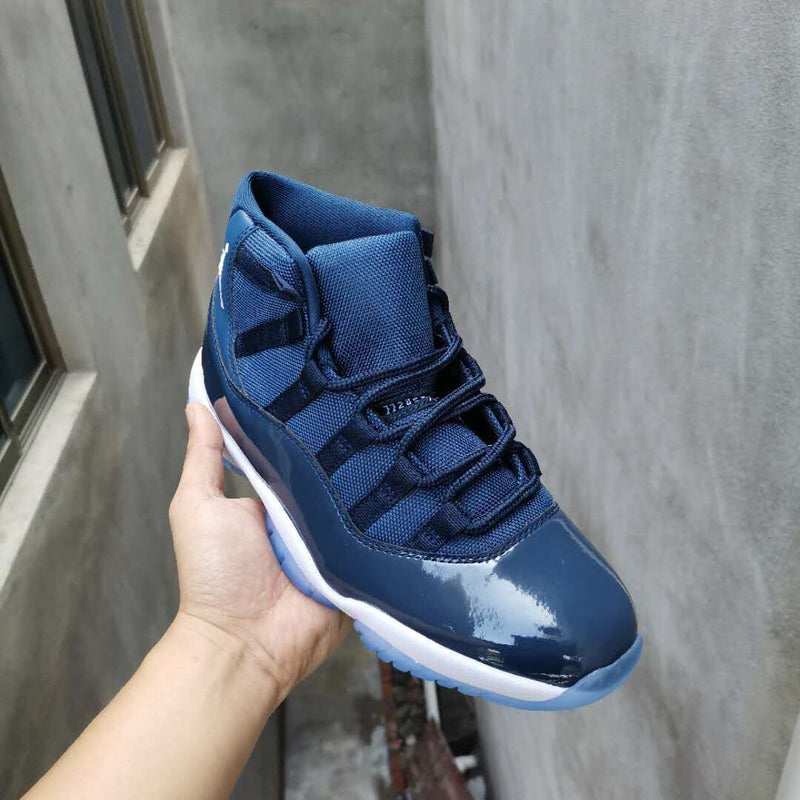 Sneakers, Navy White Colorway, Lace Up Design, Casual Gift for Sneaker Fans