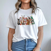 Adorable Holiday Puppy Shirt, Christmas Dogs Graphic T-Shirt, Festive Dog Lover Tee, Winter Animal Graphic Top, Christmas Present for Dog Mom