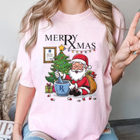 Humorous Pharmacy Tech Holiday Shirt, Pharmacist Christmas T-Shirt, Medical Staff Christmas Graphic Tee, Pharmacy Crew Festive Xmas Shirt