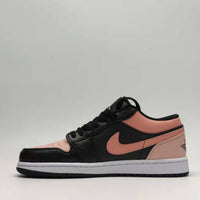 Low Top Sneakers, Black Pink Colorway, Lace Up Design, Casual Gift for Sneaker Fans