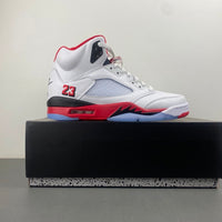 High Top Sneakers, White Black Red Colorway, Leather Footwear, Lace Up Design, Casual Gift for Sneaker Fans
