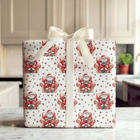 Diverse Santa Christmas Gift Wrap, Handheld Gamer Santa Wrapping Paper, Modern Holiday Wrapping Paper, Gamer Present Paper Roll
