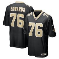 New Orleans Saints David Edwards Black Team Game Jersey