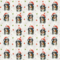 Santa Dog Gift Wrap, Bernese Mountain Dog Christmas Wrapping Paper, Bernese Mountain Dog Wrapping Paper, Bernese Dog Holiday Gift Wrap