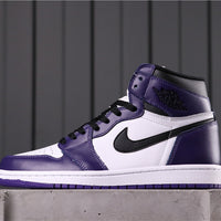 High Top Sneakers, Purple Colorway, Lace Up Design, Casual Gift for Sneaker Fans