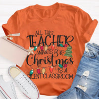Festive Holiday Graphic Tee, Teacher Christmas Shirt, Adorable Educator Christmas T-Shirt, School Winter Holiday Top, Teacher Appreciation Present