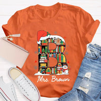Custom Name Holiday T-Shirt, Personalized Christmas Shirt, Matching Family Xmas Tee, Festive Winter Holiday Graphic Shirt