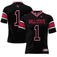 #1 Ball State Cardinals Endzone Football Jersey - Black