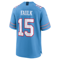 Tennessee Titans Keldric Faulk Light Blue 2026 NFL Draft First Round Pick No.31 Game Jersey