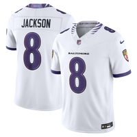 Baltimore Ravens Lamar Jackson White Stitched Limited Jersey