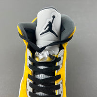 High Top Sneakers, Yellow White Colorway, Leather Footwear, Lace Up Design, Casual Gift for Sneaker Fans