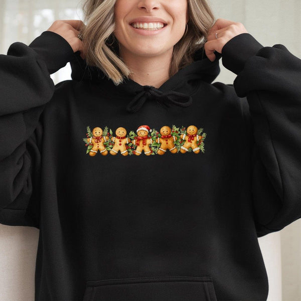 Adorable Holiday Cookies Sweatshirt, Gingerbread Man Christmas Hoodie, Festive Baker Pullover, Winter Xmas Cookie Hoodie, Bak