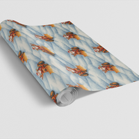 Snow Plow Christmas Gift Wrap, Santa Driving Tractor Wrapping Paper, Farm Holiday Wrapping Paper, Country Xmas Gift Wrap