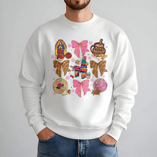 Coquette Pinata Holiday Sweater, Mexican Christmas Sweatshirt, Adorable Festive Christmas Crewneck, Mexican Xmas Aesthetic Pu