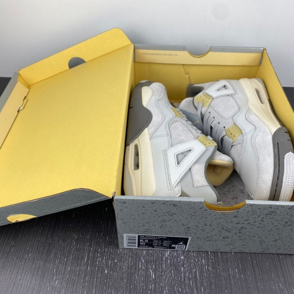 Low Top Sneakers, White Gray Yellow Colorway, Lace Up Design, Casual Gift for Sneaker Fans