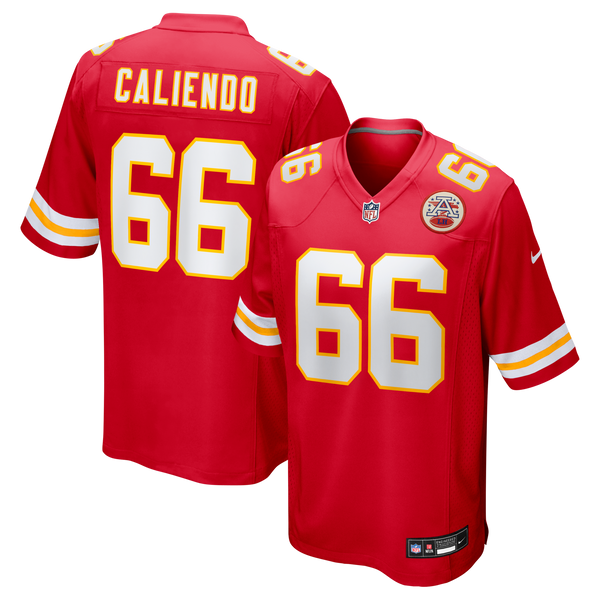 Kansas City Chiefs Mike Caliendo Red Game Player Jersey