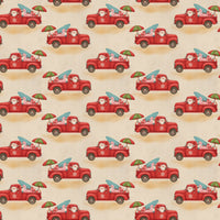 Coastal Christmas Gift Wrap Roll, Surfing Santa Wrapping Paper, Tropical Holiday Gift Wrapping Paper, Beachy Christmas Present Paper