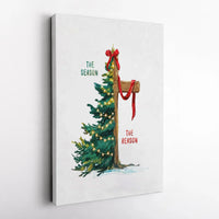 Christian Christmas Canvas Print, The Season the Reason Canvas Wall Art, Religious Cross Tree Canvas Decor, Holiday Home Canvas Wall Art