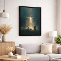 Jesus Birth Mary Joseph Canvas, Nativity Scene Canvas Wall Art, Holy Family Painting Canvas Print, Religious Christmas Wall Art, Faith Present