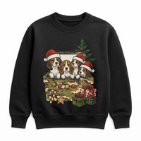 Puppies in Holiday Gift Box Crewneck, Christmas Beagle Sweatshirt, Adorable Dog Xmas Sweatshirt, Festive Puppy Sweater, Dog Lover Present for Her
