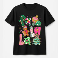 Gingerbread Man Christmas Shirt, Fa La La Christmas T-Shirt, Adorable Gingerbread Tree Graphic Tee, Festive Holiday Shirt, Xmas Present for Women