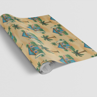 Surfboard Holiday Gift Wrap, Coastal Christmas Wrapping Paper, Beach House Wrapping Paper, Ocean Present Paper, Tropical Xmas Wrapping Paper