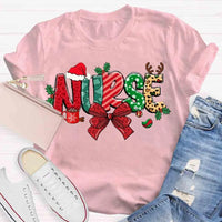 Festive Holiday Nurse Shirt, Christmas School Nurse T-Shirt, Adorable Winter Medical Graphic Tee, School Nursing Staff Appreciation Tee Present