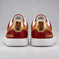 ALA Script Crest - Quilted Cream Low Top Sneakers