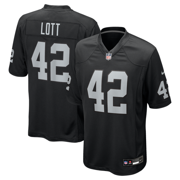 Las Vegas Raiders Ronnie Lott Black Game Retired Player Jersey