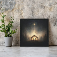 Star of Bethlehem Canvas Print, Nativity Scene Canvas Wall Art, Holy Night Christian Canvas, Religious Christmas Wall Decor Present