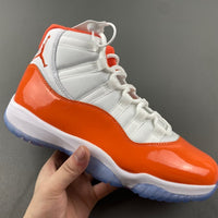 Low Top Sneakers, White Orange Colorway, Leather Footwear, Lace Up Design, Casual Gift for Sneaker Fans