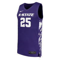 #25 Kansas State Wildcats Replica Basketball Jersey - Purple