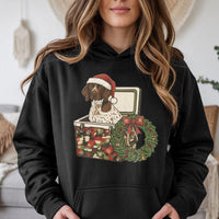 Camo Cooler Dog Sweatshirt, German Shorthaired Pointer Christmas Hoodie, Festive GSP Holiday Pullover, Dog Lover Hooded Sweater, Pet Present