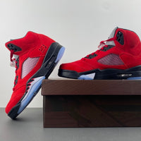 Mid Top Sneakers, Red Colorway, Lace Up Design, Casual Gift for Sneaker Fans