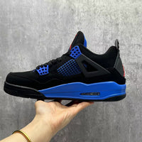 Mid Top Sneakers, Blue Black Colorway, Lace Up Design, Casual Gift for Sneaker Fans