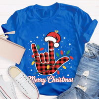 Festive Holiday Lights Shirt, Christmas Santa Hats and Lights T-Shirt, Adorable Xmas Graphic Tee, Comfy Winter Holiday Shirt, Christmas Present Tee
