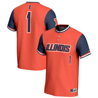 #1 Illinois Fighting Illini Lightweight Softball Jersey - Orange
