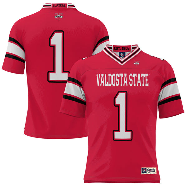 #1 Valdosta State Blazers Endzone Football Jersey - Red