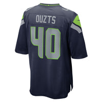 Seattle Seahawks Robbie Ouzts College Navy Team Game Jersey
