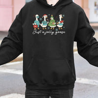 Humorous Medical Staff Goose Sweatshirt, Christmas Nurse Hoodie, Holiday RN Nursing Student Hoodie, Winter Healthcare Worker Pullover