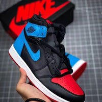 Low Top Sneakers, Blue Black Colorway, Lace Up Design, Casual Gift for Sneaker Fans