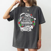 Humorous Christmas Quote Shirt, Jolliest Bunch of Assholes Shirt, Retro Holiday Graphic Tee, Humorous Xmas T-Shirt, Christmas Vacation Fan Present
