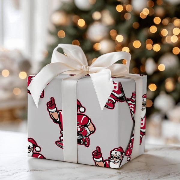 Number 9 Jersey Gift Wrap, Football Santa Wrapping Paper, Christmas Football Wrapping Paper, Holiday Santa Wrapping Paper, Sp
