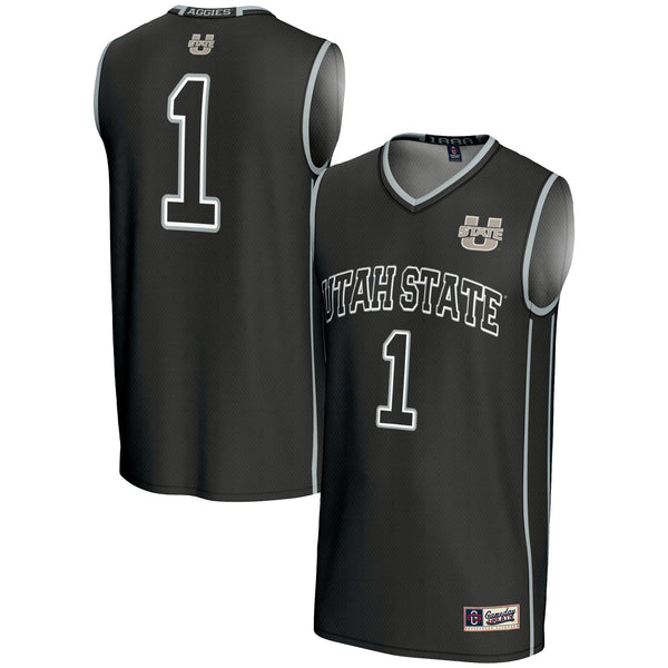 #1 Utah State Aggies Lightweight Basketball Jersey - Black