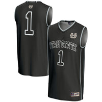 #1 Utah State Aggies Lightweight Basketball Jersey - Black