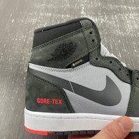 High Top Sneakers, Black Red Gray Colorway, Lace Up Design, Casual Gift for Sneaker Fans