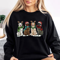 Festive Dog Antlers Crewneck, Christmas Labrador Sweatshirt, Holiday Labrador Sweater, Reindeer Dog Graphic Pullover, Dog Lover Xmas Present