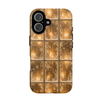 Candlelight Glow Phone Case, Frosted Window Phone Case, Comfy Winter Snowflake Phone Case, Tough iPhone Cover, Holiday Christmas Present