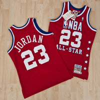 NBA All-Star East Michael Jordan 1989 Authentic Jersey - Red